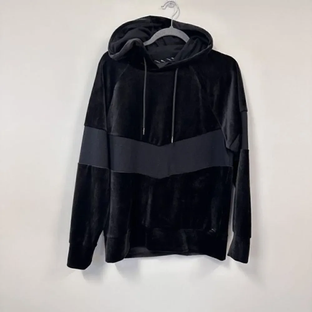 Marc New York Performance Black Velour Pullover Hoodie